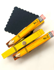 Pencil Clothespin Magnets, Set of 4