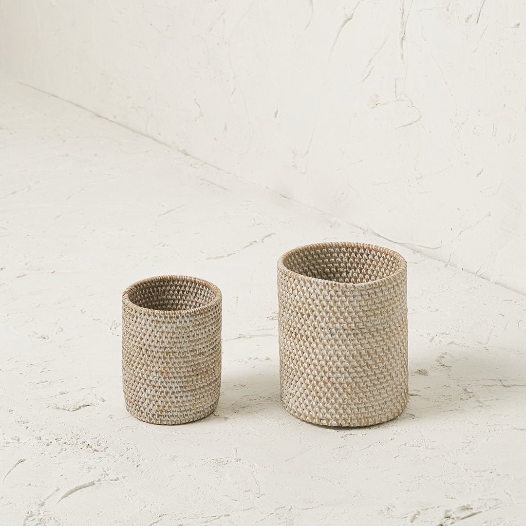 Rattan Pen Holder Set - 5 Colors