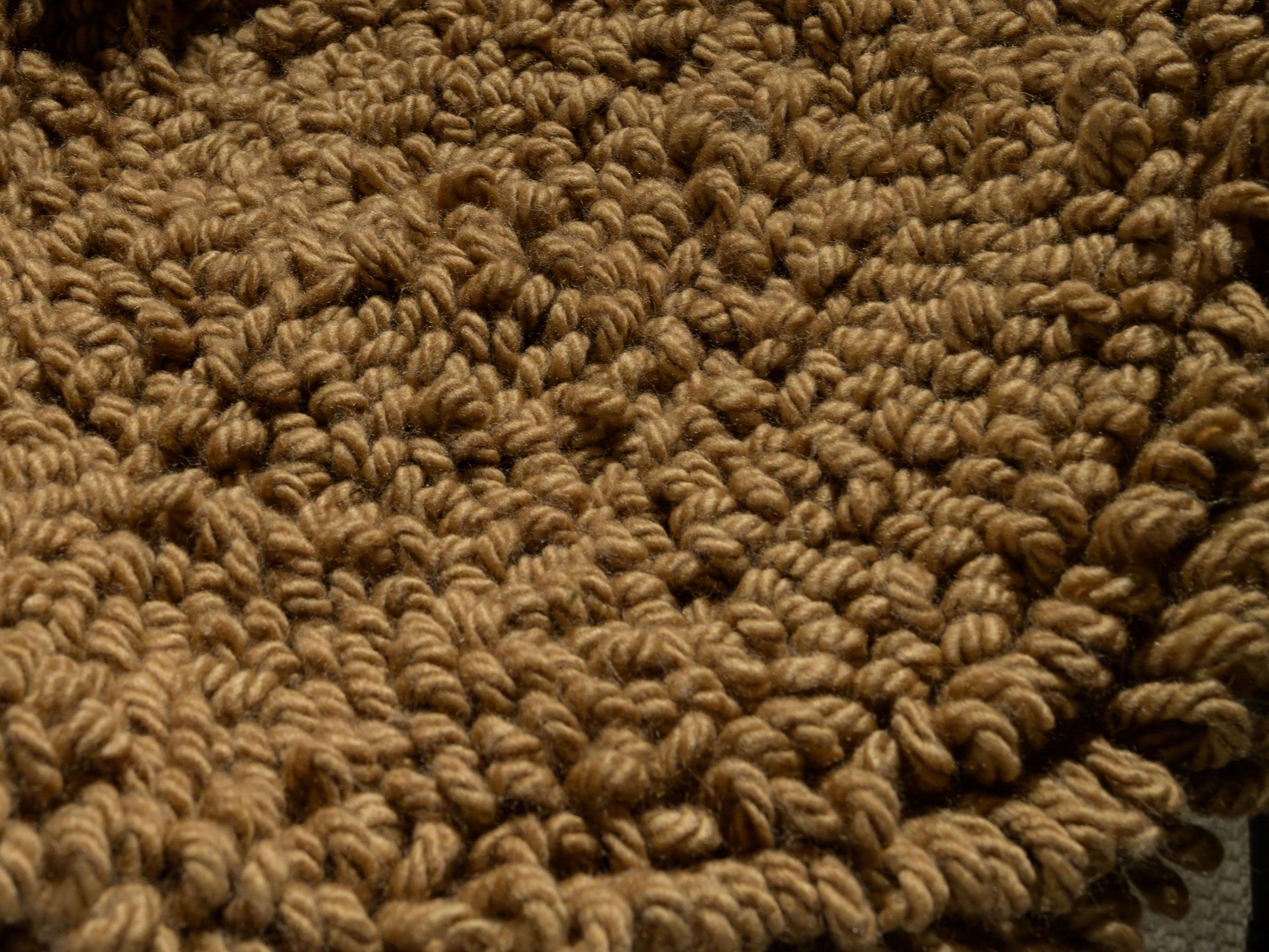 Beige Chair Pad, Round Seat Cushion, Wool Boucle Round Chair Pad, Indoor Bench Cushion, Warm Chair Pads