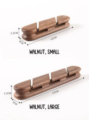 Wooden Cable Organizer, Desk Cord Holder, Magnetic Line Storage, Home Office Accessories